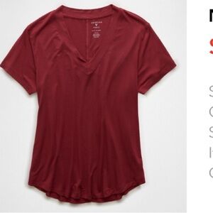 Two Soft and Sexy American Eagle Outfitters Burgundy V-Neck Tees XXL NWT